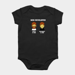 Web Developer With Job WithOut Job Baby Bodysuit